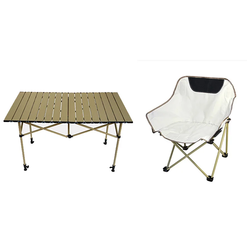 

BRS Outdoor SR-8210 Портативный складной стул из ткани Оксфорд 600D Moon Chair Алюминиевый комбинированный стол с рулонным верхом