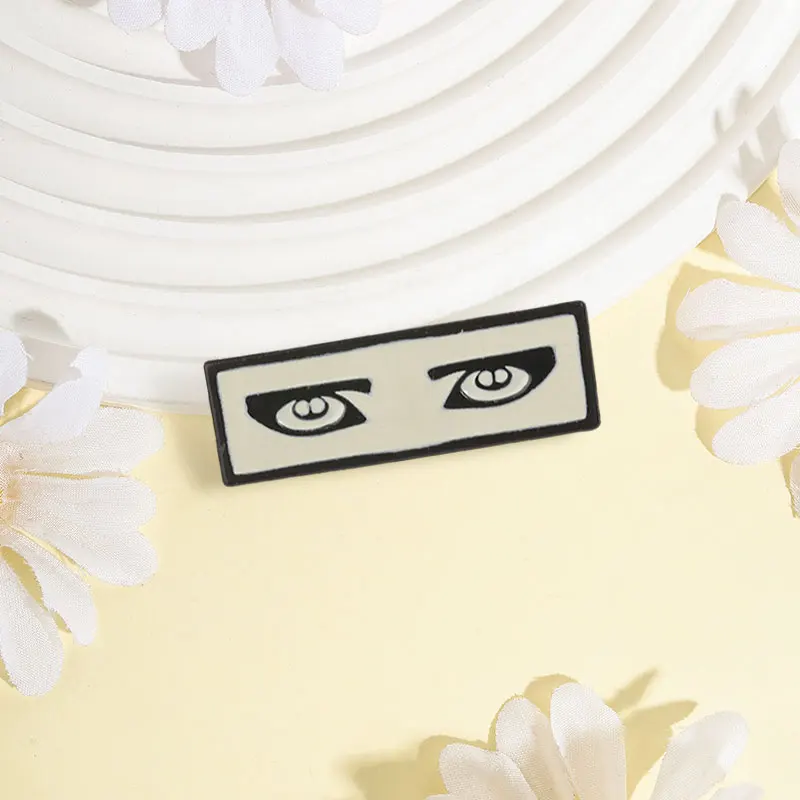 Hip Hop Rapper Rock Band Enamel Pin Brooch Punk Gothic Rock Singer's Eye Metal Brooches Bag Lapel Badge Jewelry Gift for Friends