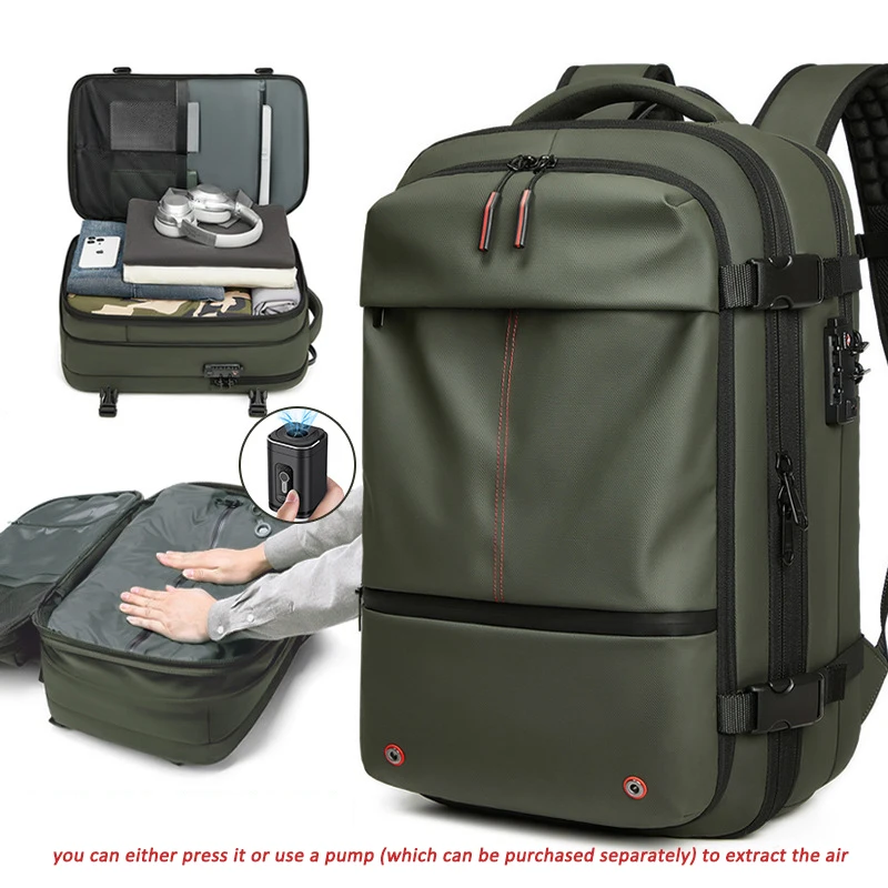 Travel Men 17 inch Laptop Backpack vacuum compression Backpack Business Large Capacity school Backpack expand outdoor backpack