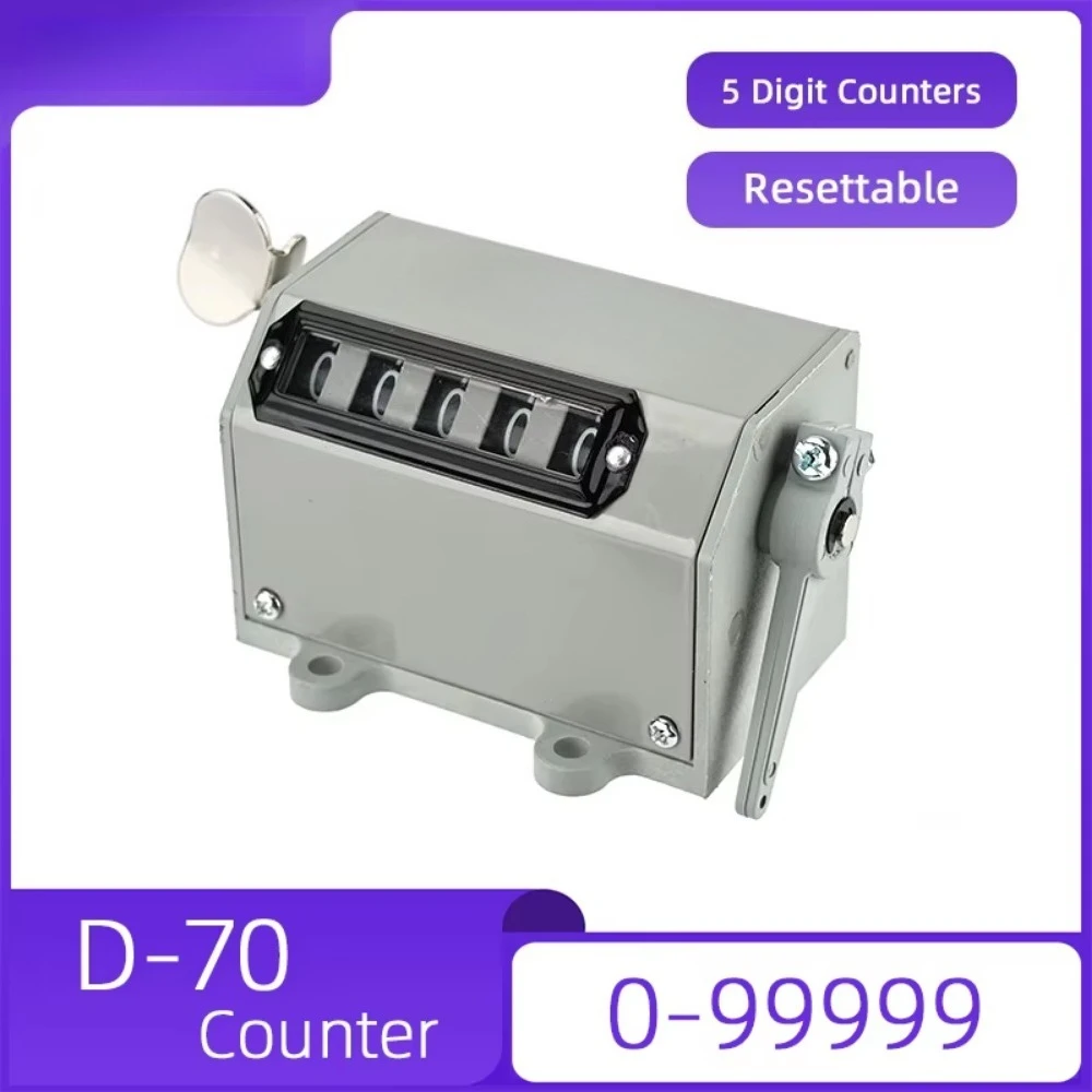 D-70 5 Digits Pull Type Counter Punch Machine Design Mechanical Counter Totalizing Pull Counter Resettable Digital Punch