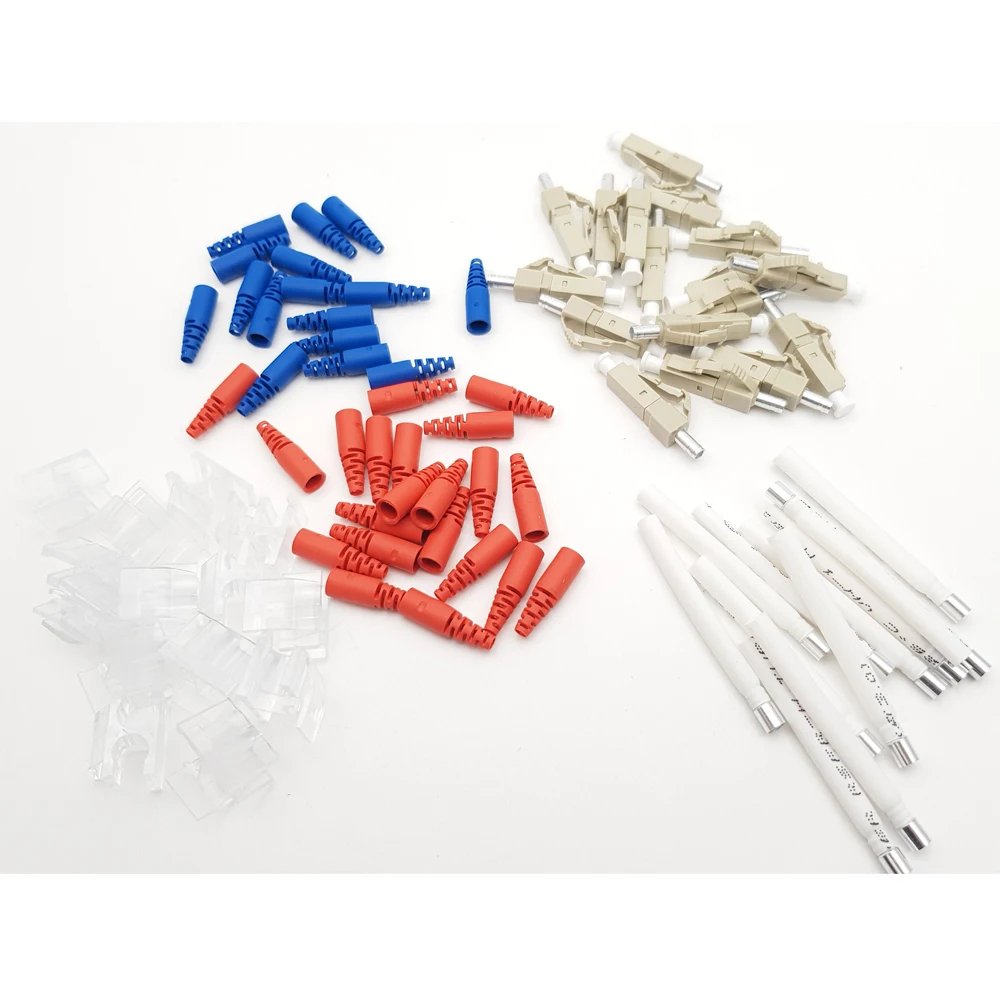 LC/UPC 2.0mm MM OM2 OM4 Duplex Ceramic/Zircon 20mm Colorful Boot Fiber Optic Connector,LC SM 9/125 Dual Optic OM3 Connectors