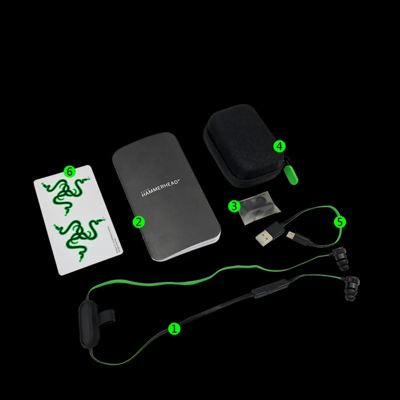 Imagem -06 - Razer Hammerhead Sport Oordopjes bt Technologie em Lijn Mic & Volume Controle Personalizado Tuned Dual Driver