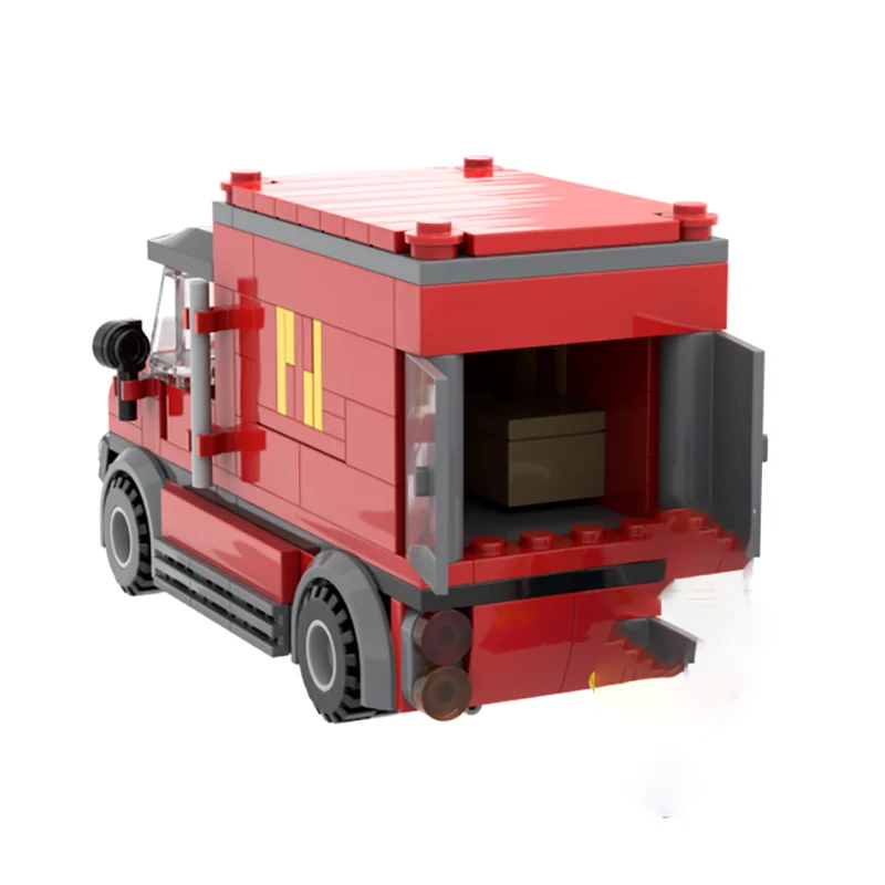 Voitures de ville modèle Moc briques de Construction modulaires post-bureau Van modèle technologie blocs noël bricolage jouet Construction cadeaux