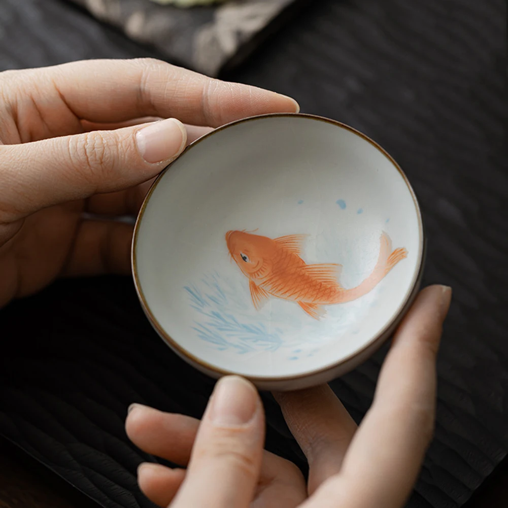 Fish Pu'er Tea Cup Anti Scalding Breakfast Cup For Home Party