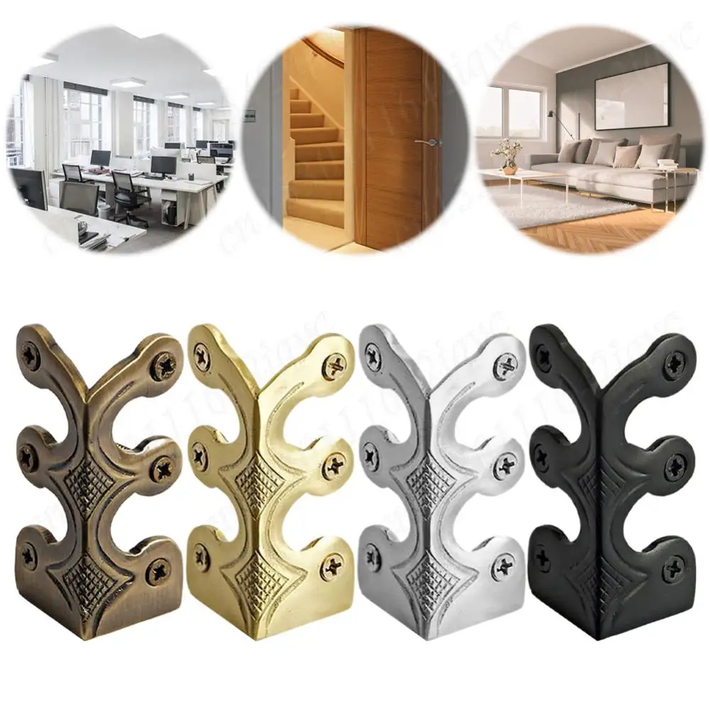 6 PCS Vintage Iron Skiffers Iron Skirting Board Corner Protectors Corner Brackets for Jewelry Wooden Box Antique Furniture