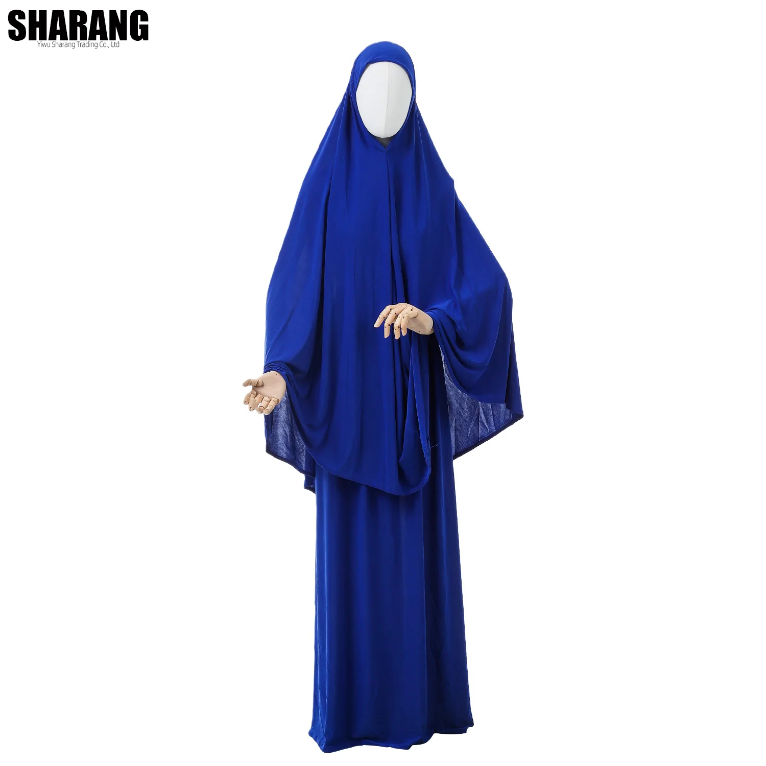 Jersey-Gebetsset, dehnbar, EID, Ramadan, Islam, muslimische Frauen, Satin, Seil, Instant-Hijab, Khimar-Rock, 2-teilig, Jilbab – Detail 9