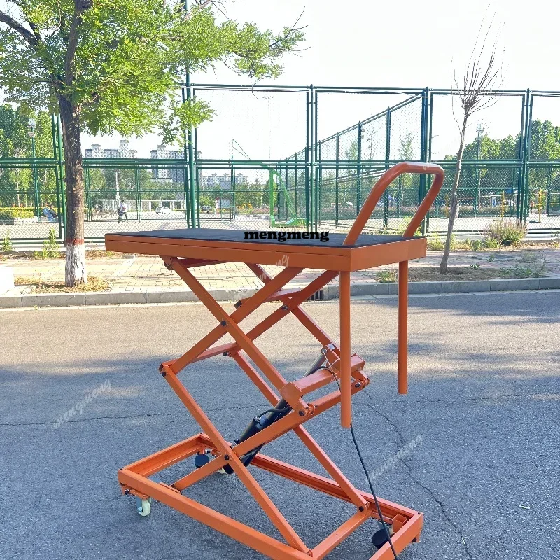 

Electric Hydraulic lifting stool foot-operated Trolley Movable Decoration only Wall plastering tiles Flatbed trolley