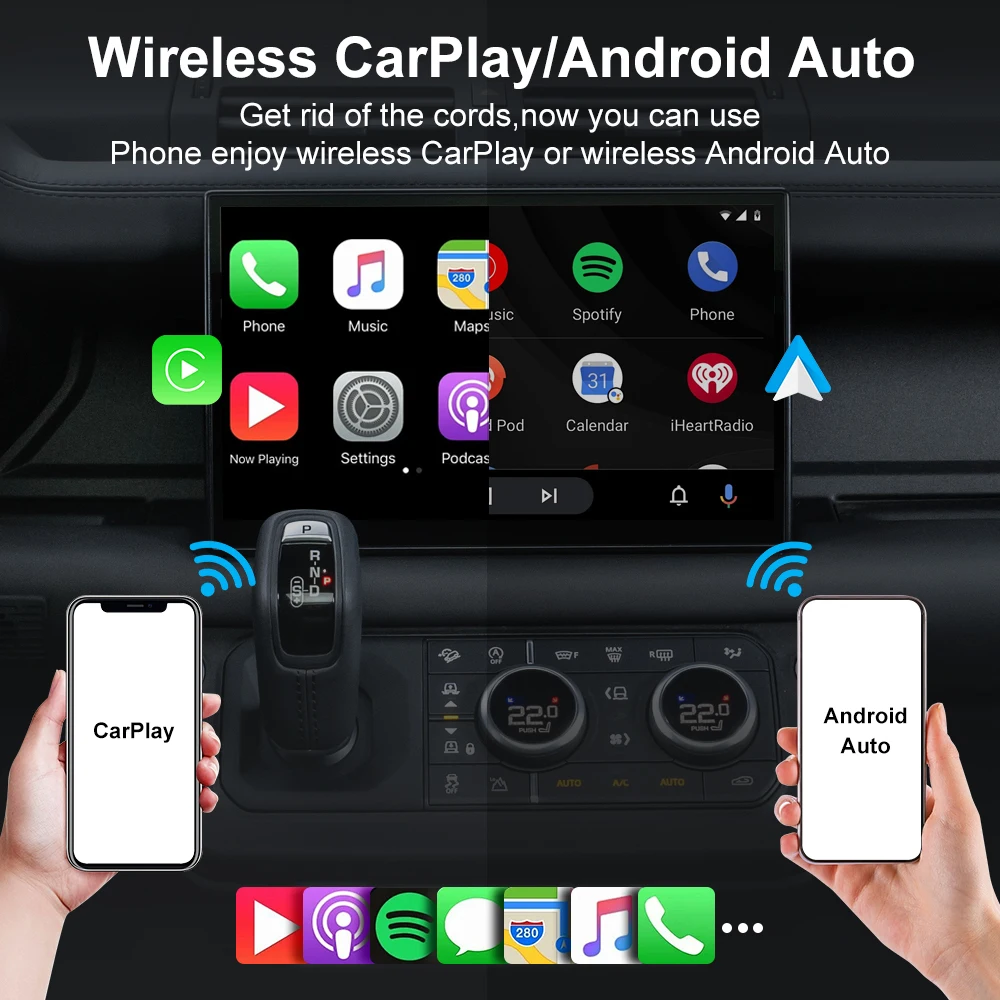 FLIXIVI 2026 Wireless CarPlay Adapter 2-in-1 mini Wired to Wireless Dongle for Apple & Android Plug and Play Universal Car Acces view 4
