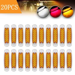 20PCS 12-24V Truck Side Marker Light 12LED Car Trailer Clearance Side Light for Lorry Bus Van Caravan LED Car Light Waterproof