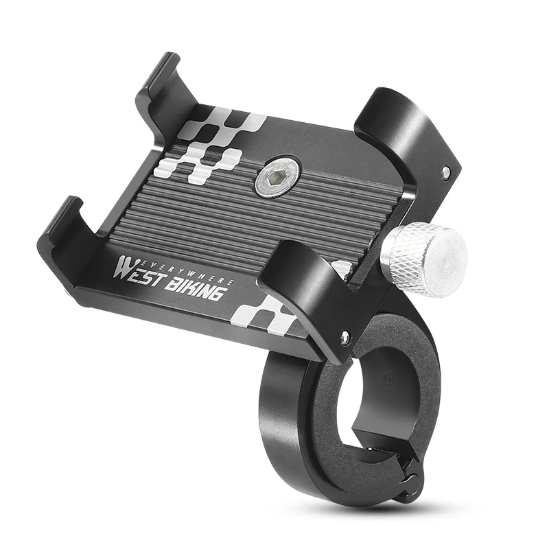 AliExpress West Biking WEST BIKING Bike Phone Holder Clamp Ring MTB Handlebar Holder Universal Aluminum Lightweight Adjustable Bicycle Phone Stand