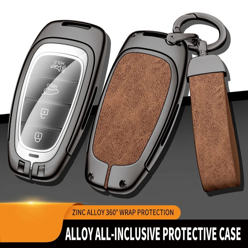 

Zinc Alloy Car Key Case For Hyundai I10 I20 I30 I40 IX20 IX35 Sonata Sel Ev 6 Ev 8 Ioniq Nexo DN8 Santa Solaris Accent Tucson