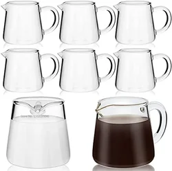 250ml High Temperature Resistant Single Mouth Milk Jugs Small Glass Milk Cup Espresso Mug Glass Milk Sharing Cup Coffee Mugs