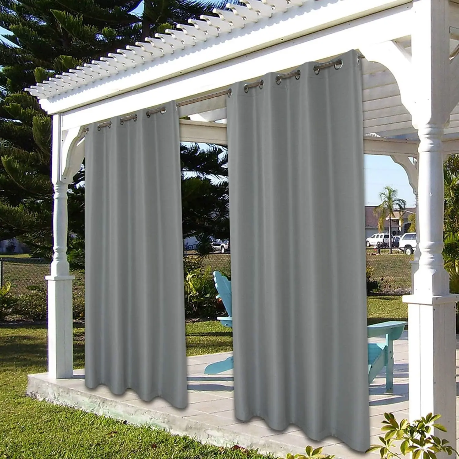 New Curtain For Garden Outdoor Waterproof Curtains Sun Protection Opaque Outdoor O Patio Porch Balcony Cortains Outdoor Curtain
