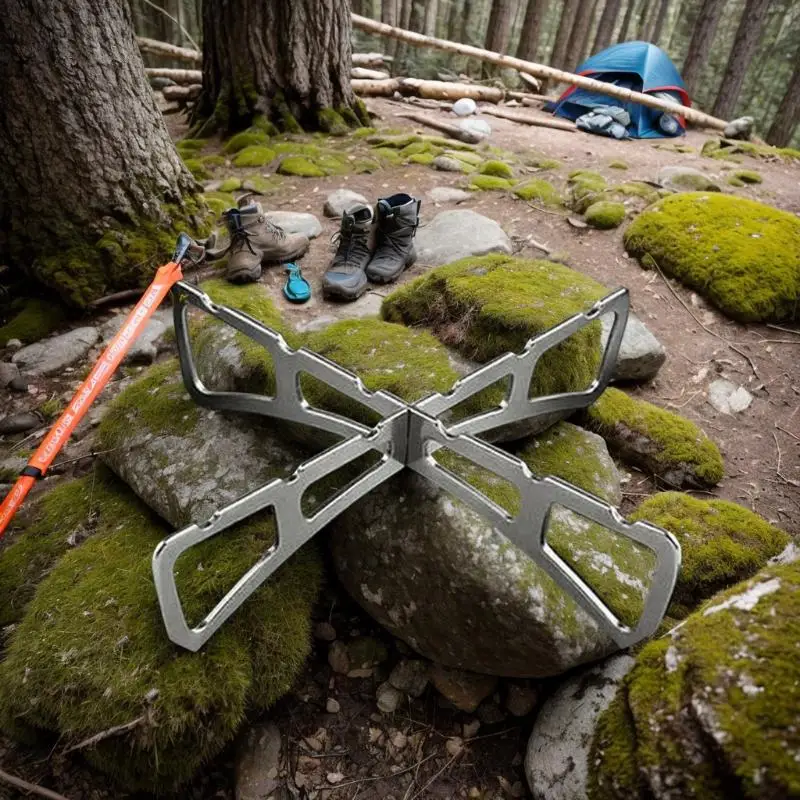 Steel Cookware Steamer Rack, Outdoor Cooking Stand, Airfryer Grill Accessories for Kitchen Use