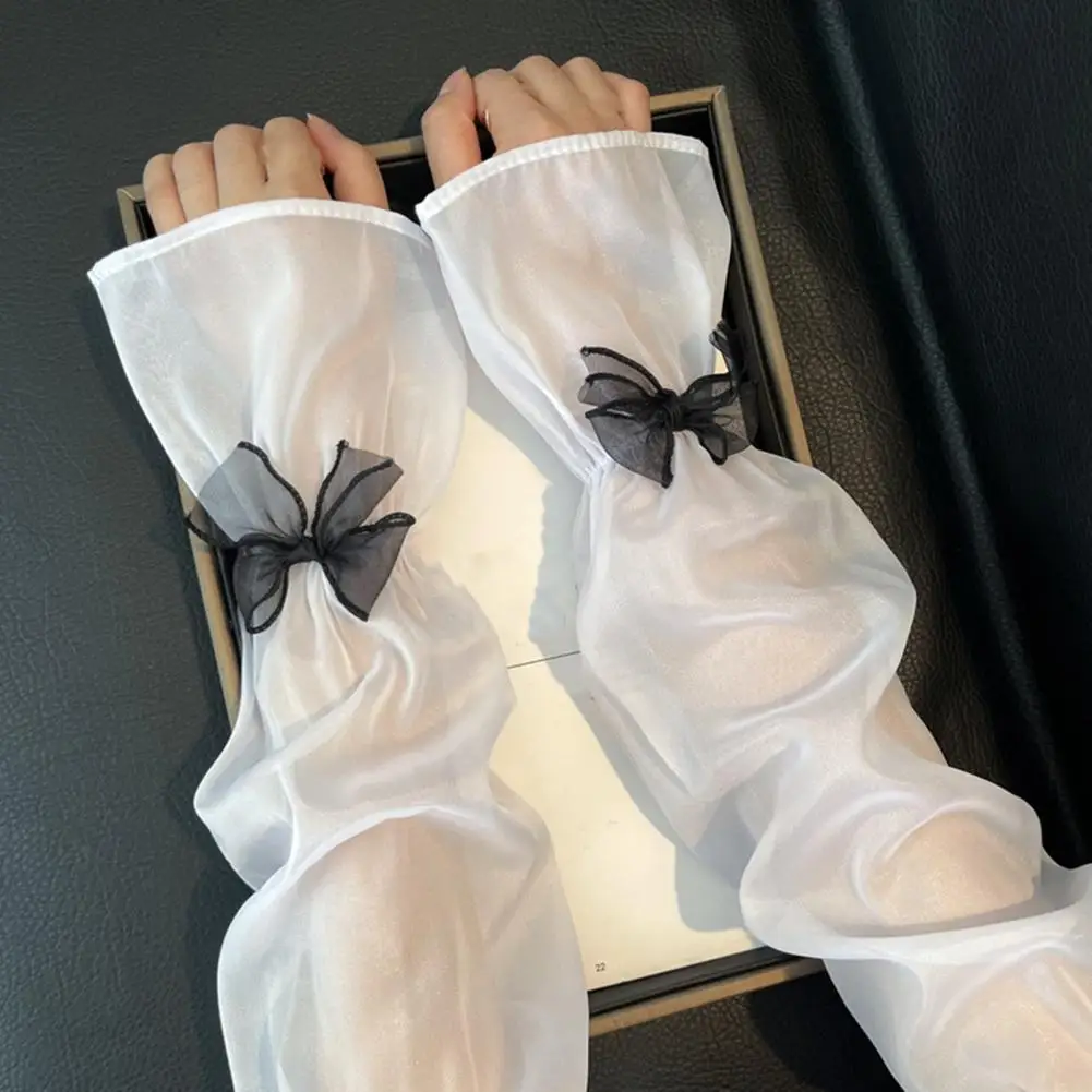 

Uv Protection Arm Sleeves for Women Elegant Sheer Mesh Arm Sleeves with Lace Detailing for Uv Protection Sunscreen for Outdoor