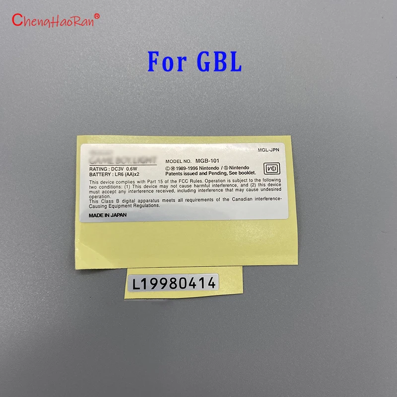 2PCS Stickers For GBC GBP GBL GB SNK  NGPC WSC Game Console New Lables Back Stickers replacement For Gameboy Color Shell Sticke