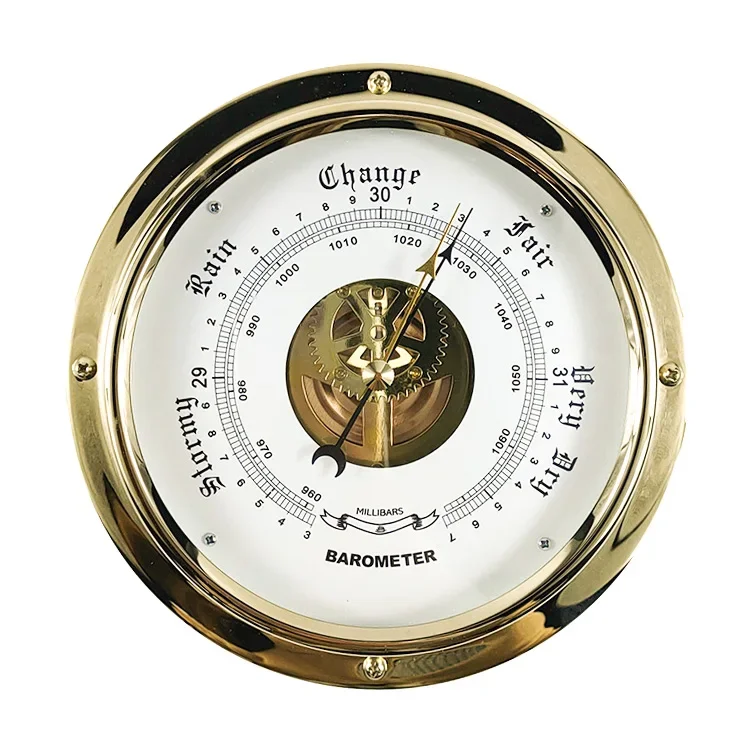 IMPA 370246 Nautical high quality portable brass marine aneroid barometers