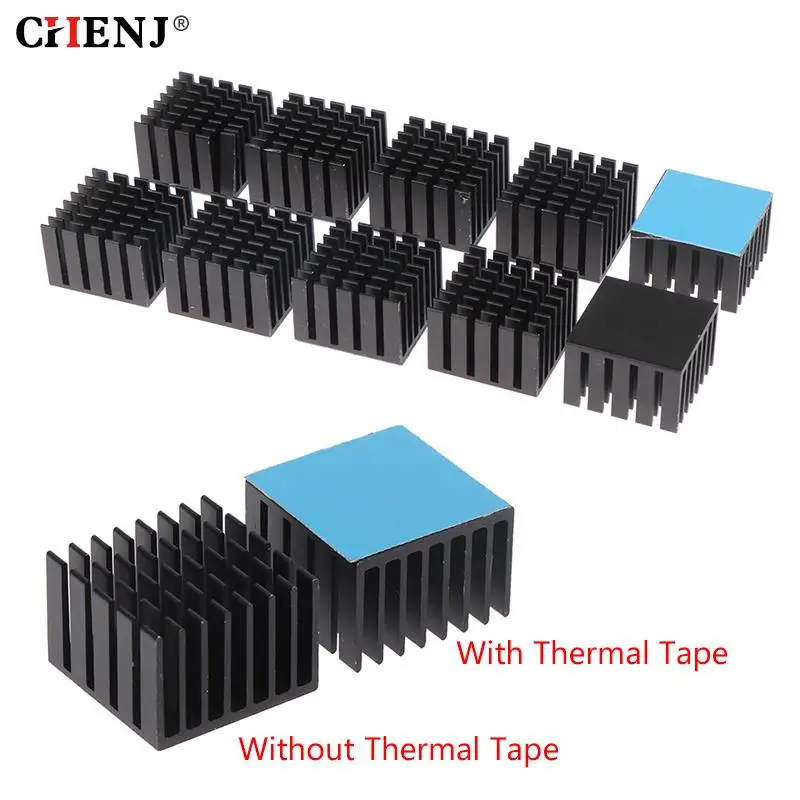 5pcs Aluminum Heatsink Heat Sink Radiator Cooling Cooler For Electronic Chip IC LED Computer With Thermal Conductive Tape