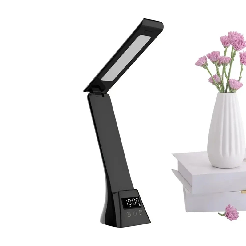 Lámpara de escritorio recargable para piojos, lámpara de escritorio para el cuidado de los ojos con pantalla LCD, brazo plegable, lámparas de mesa para el cuidado de los ojos, Control táctil para dormitorio