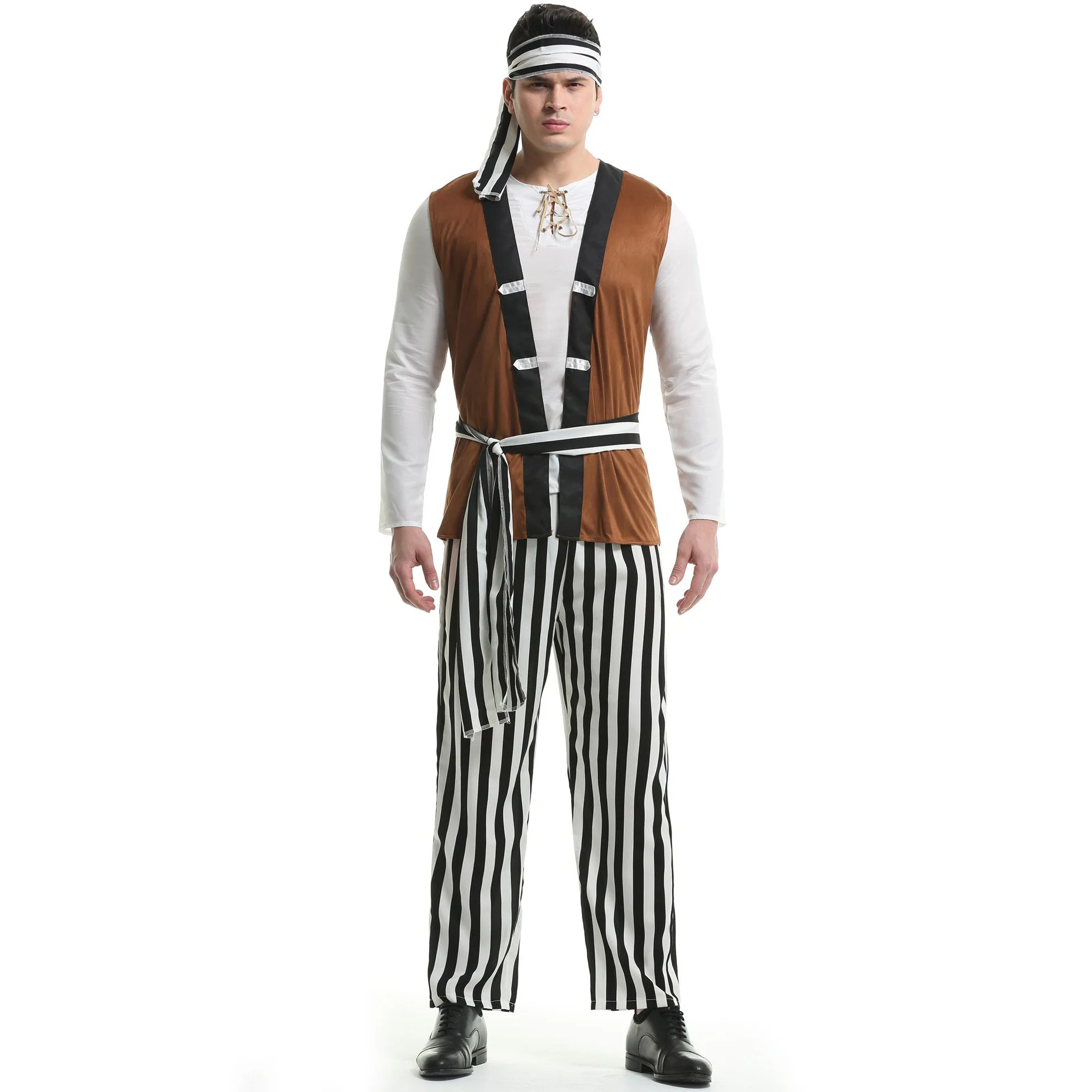 Costumes de pirate d'Halloween pour hommes et femmes, cosplay de la mer, fête d'Halloween, vente en gros