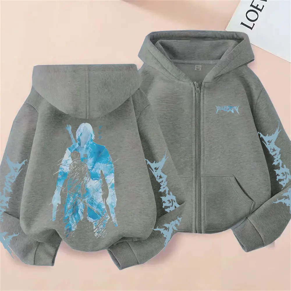 Game Devil May Cry Dante Merch Zipper Hoodie Men Women Fleece Cotton Oversized Zip Up Jacket Male Cosplay Otaku Lover Streetwear