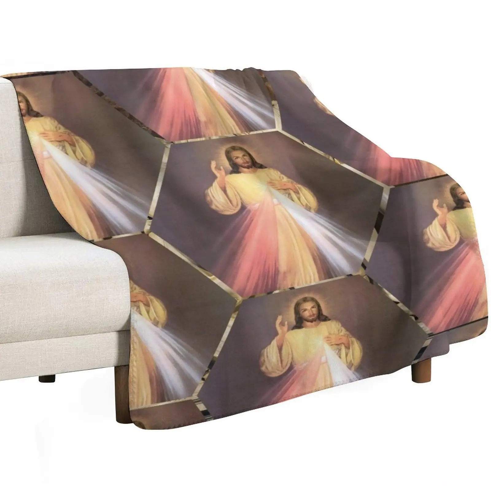 Divine Mercy Throw Blanket Air Conditioner Soft Blanket for Office Home