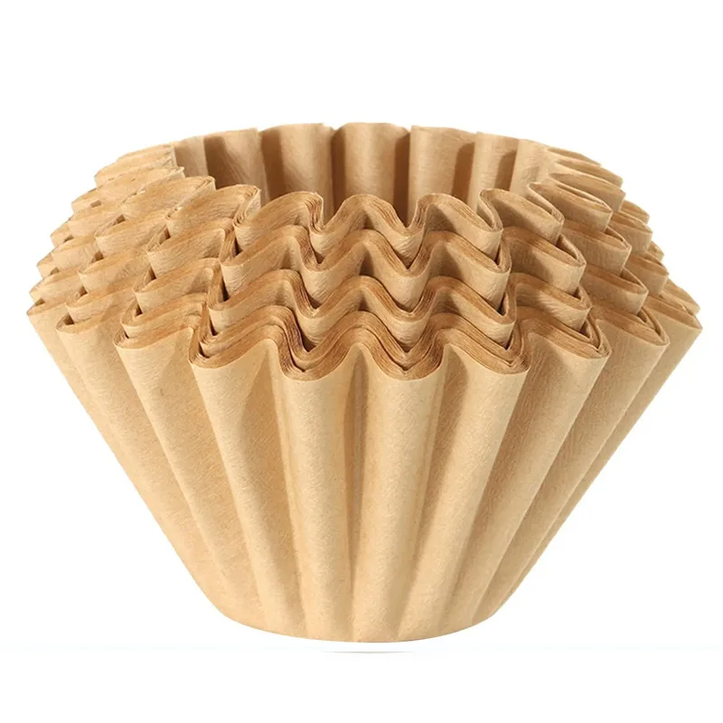 50PCS Kraft Papier Kaffee Filter Tassen Schüssel Form Origami Hand Gebraut Tropf Well Einweg Tasse für Übergießen Espresso – Detail 10