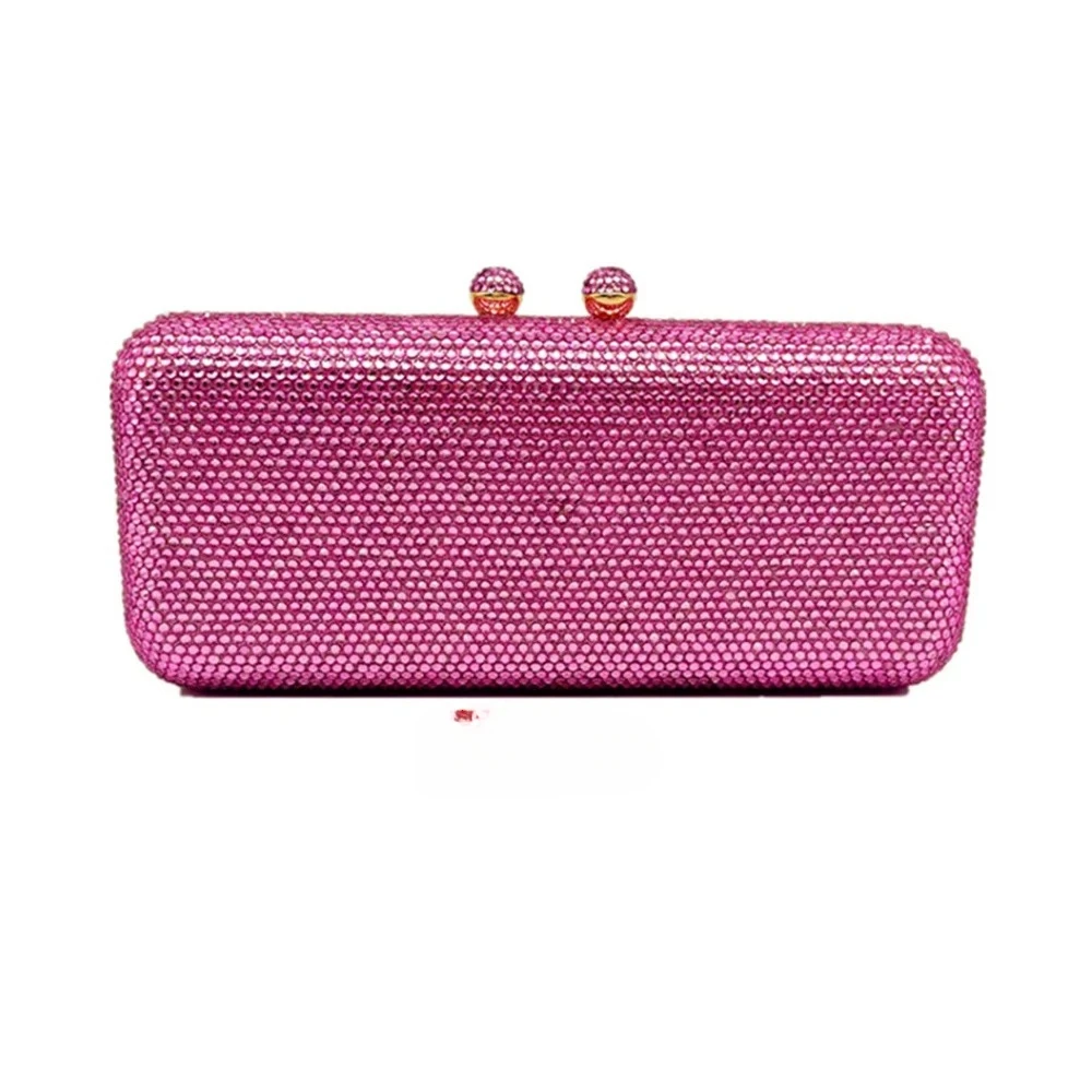

Ladies Rhinestone Handbag Iron Box Metal Diamond Bag Clutch Evening Party Wedding Dinner Bag Bolsos De Lujo Mujer Marcas Famosas