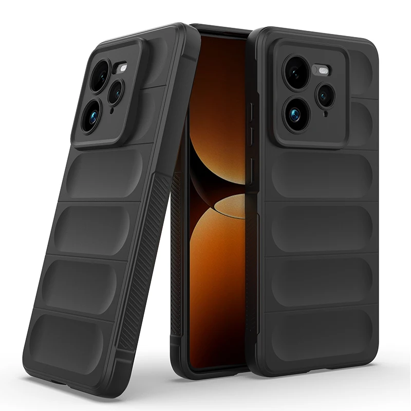 Stoßfeste weiche Silikonhülle für Xiaomi 15 14 14T Pro mit Airbag-Schutz