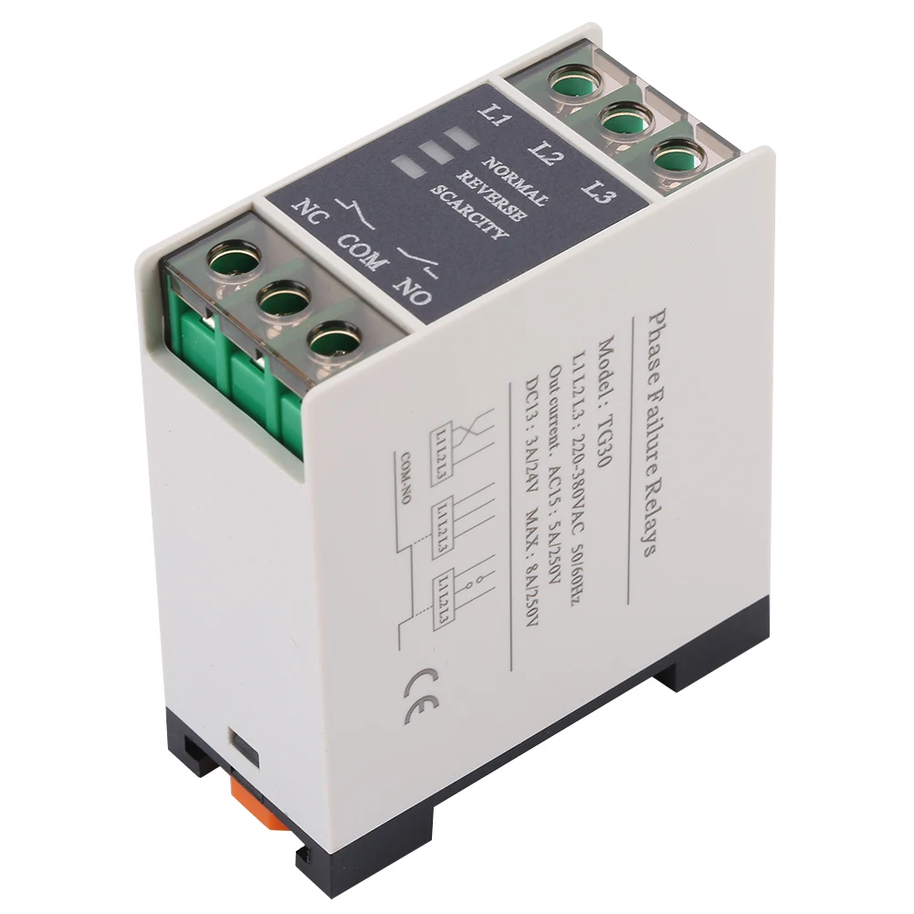 Phase Failure Relay TG30 3-Phase Phase Sequence Relay Phase Failure Loss  220-380VAC Phase Sequence  Relay