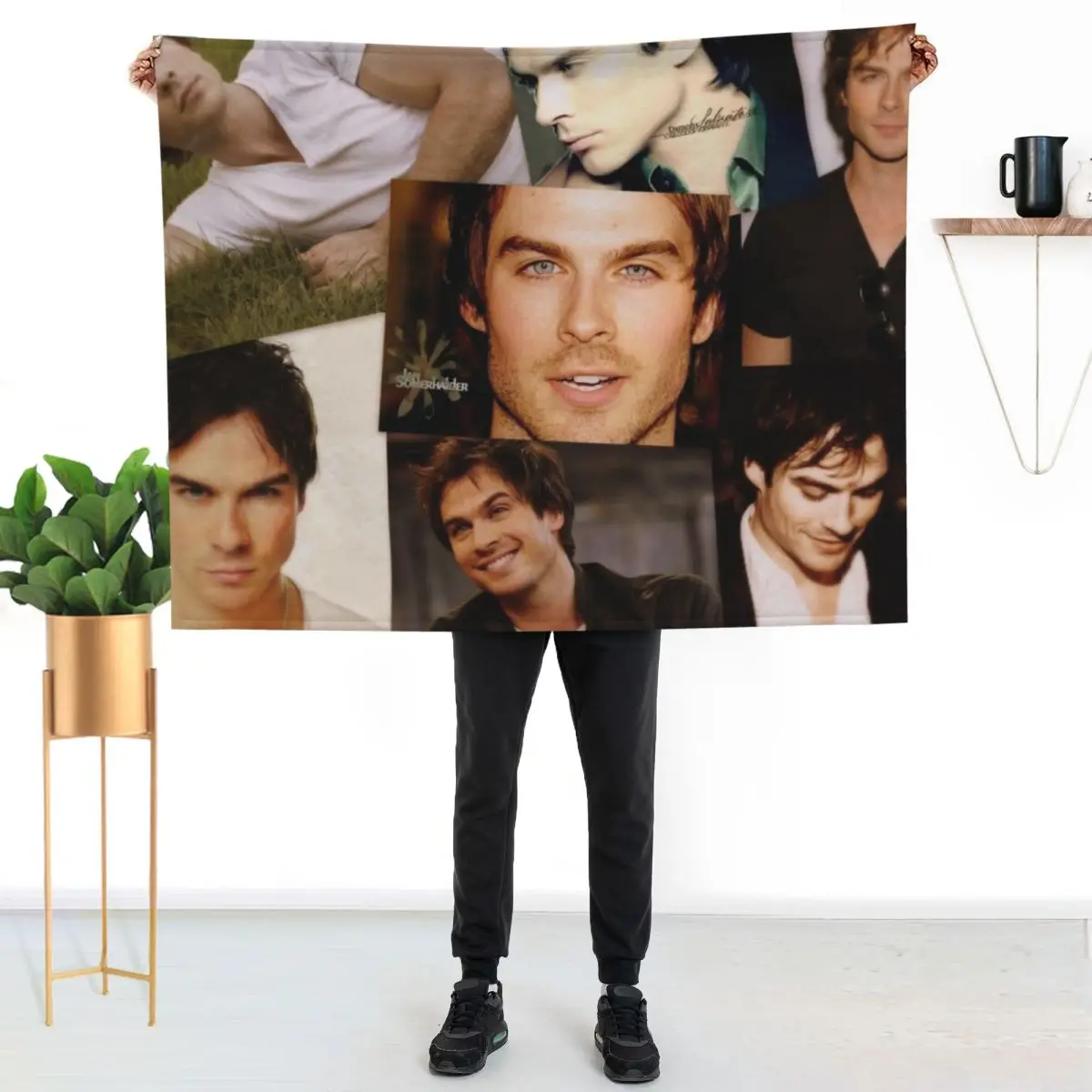 Ian Somerhalder Throw Blanket Flannel Fabric Blankets Sofas Of Decoration Blankets For Bed Weighted halloween Blankets