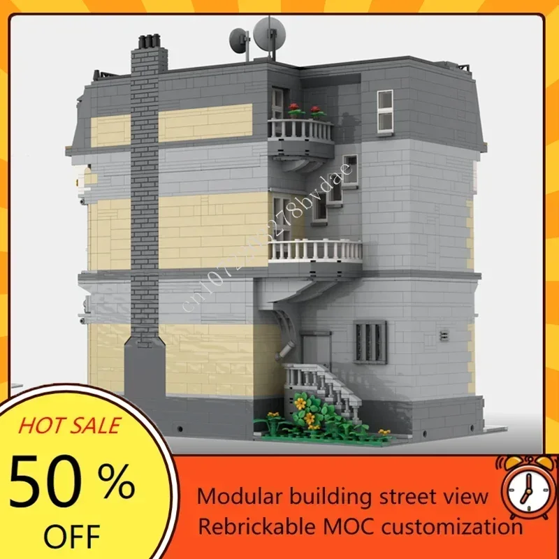 8491PCS Embassy Building Modular MOC Custom Puzzle Creative Street View Architecture Model DIY Educational Toy Gift