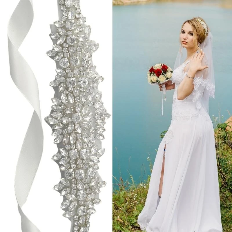 unique-shining-crystal-wedding-gowns-belt-ribbon-belt-perfect-for-wedding-ceremonies-and-bride-photoshooting-accessories