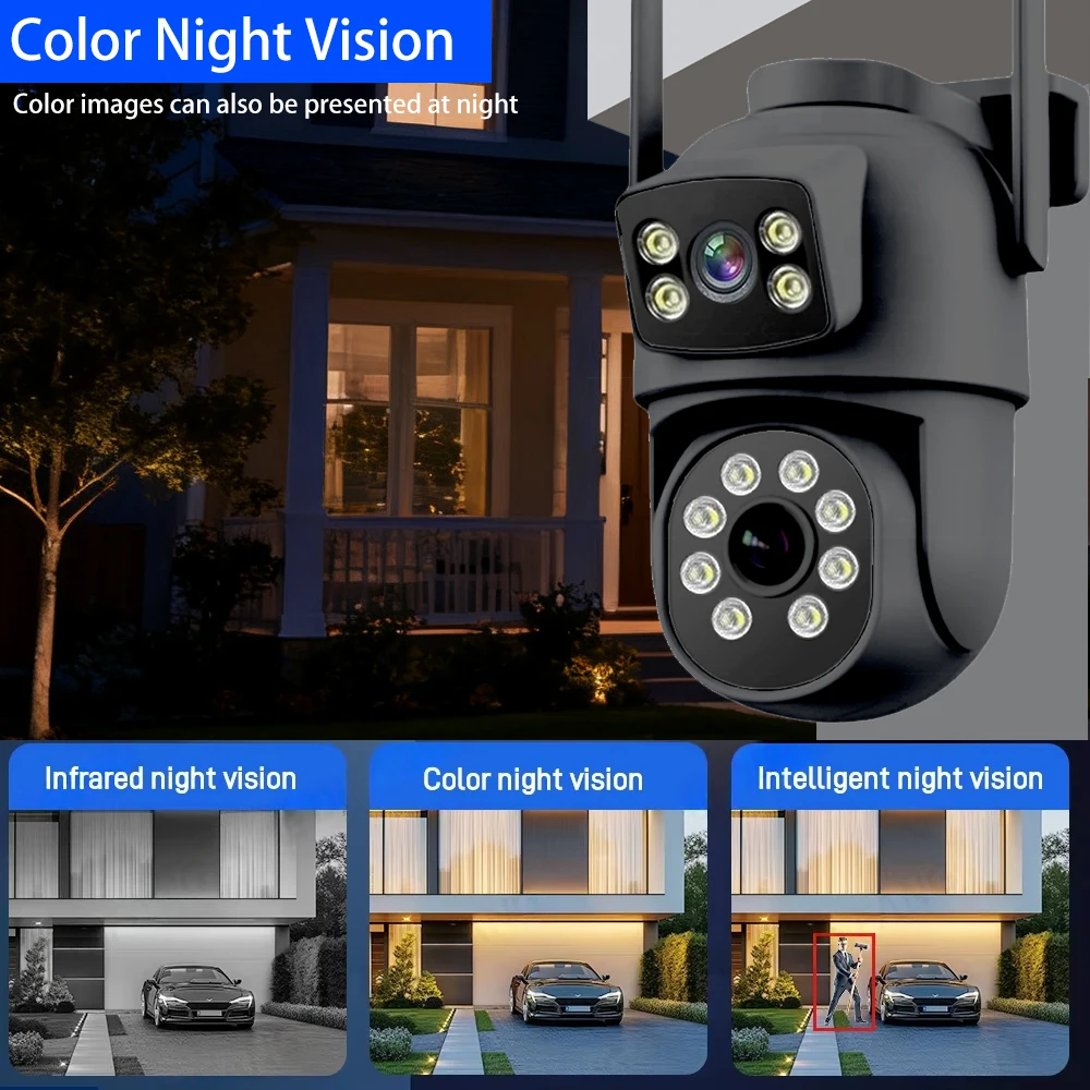 New Wifi Security Set 8MP 4K 16CH NVR Wireless IP CCTV Kit Camera Auto Tracking System WiFi Wireless Security PTZ Camera System