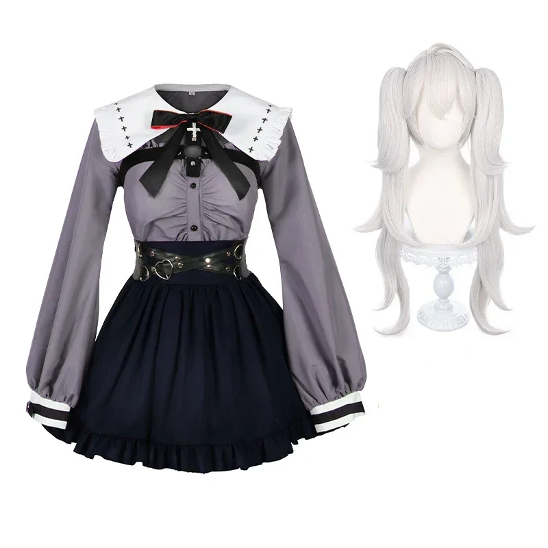 Anime vtuber Kuzuha Sanya cosplay costume women dress uniforms outfits wig headwear Halloween carnival Halloween costumes