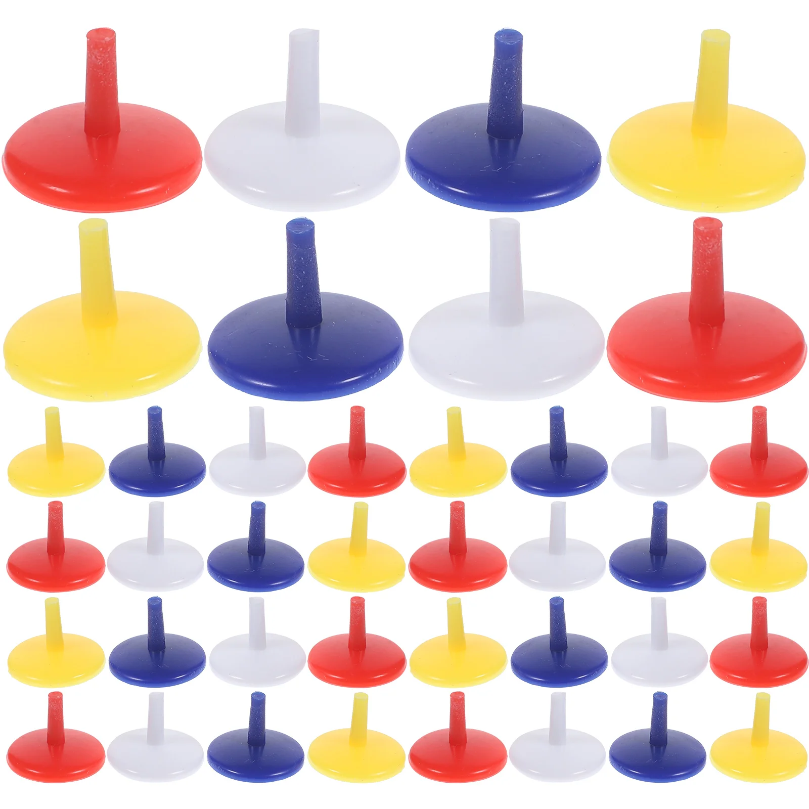 50 قطعة علامات كرة جولف 18 مللي متر البلاستيك الجولة متعدد الألوان موقف مسطح ماركر لوضع الكرة بقعة التدريب الملحقات