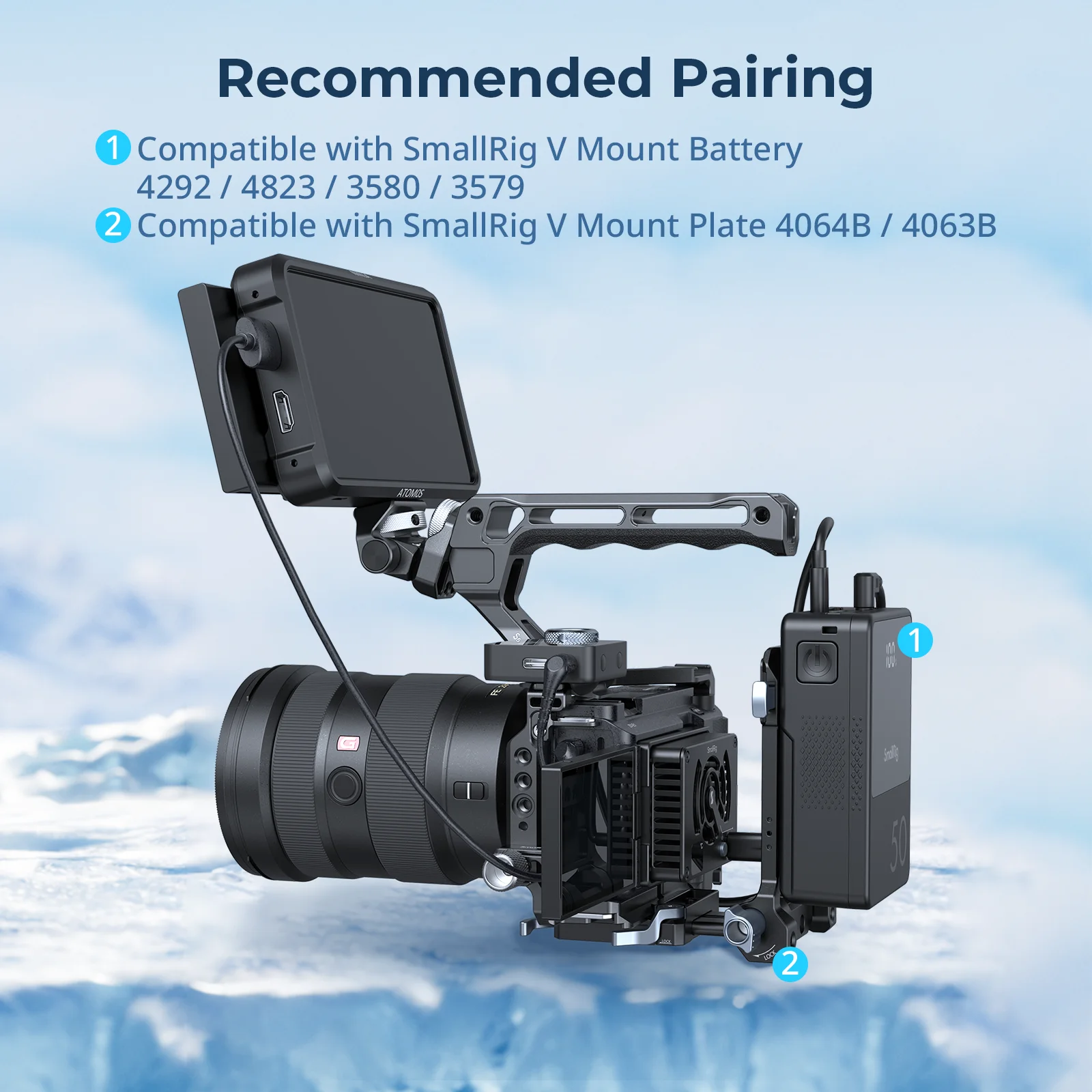 SmallRig Camera Cooling System for Sony ZV-E10 / A6700 /A7 IV /FX3/ FX30, for Canon R75 /R6/R7,  for FUJIFILM X-T4 Cameras -4815