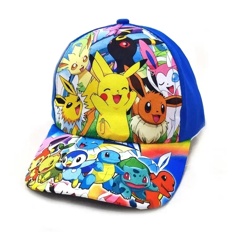 Hot Pokemon  Baseball Cap Printed Pet Elf Cartoon Duck Tongue Hat Children Sunshade Hats Outdoor Sports Kids Caps Party Gifts