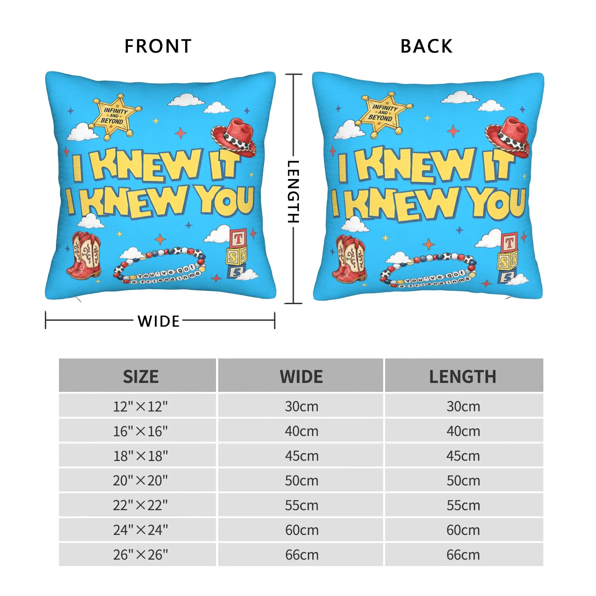 I Knew It I Knew You Square Pillow Case  Cushion Covers Funny Polyester Decor Throw Pillow Case Cover for Sofa 40*40cm