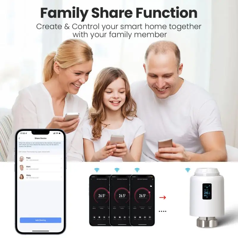 Tuya TRV Wi-Fi термостат умный термостат головка привода клапана радиатора голосовое управление через Amazon Alexa и помощник