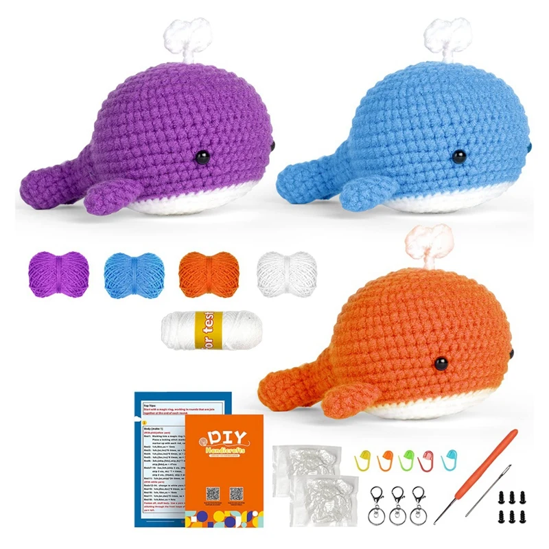 Crochet Kit For Beginners, Great Gift For Crochet Lovers, Crochet Animal Kits With Step By Steps Videos, Crochet Hook Durable