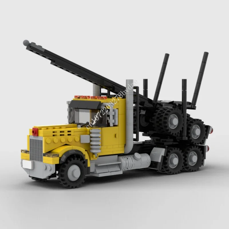 

1027 шт. MOC городской транспорт W900 бревенчатый грузовик модель строительные блоки кирпичи DIY творческое образование сборка головоломки игрушки подарки
