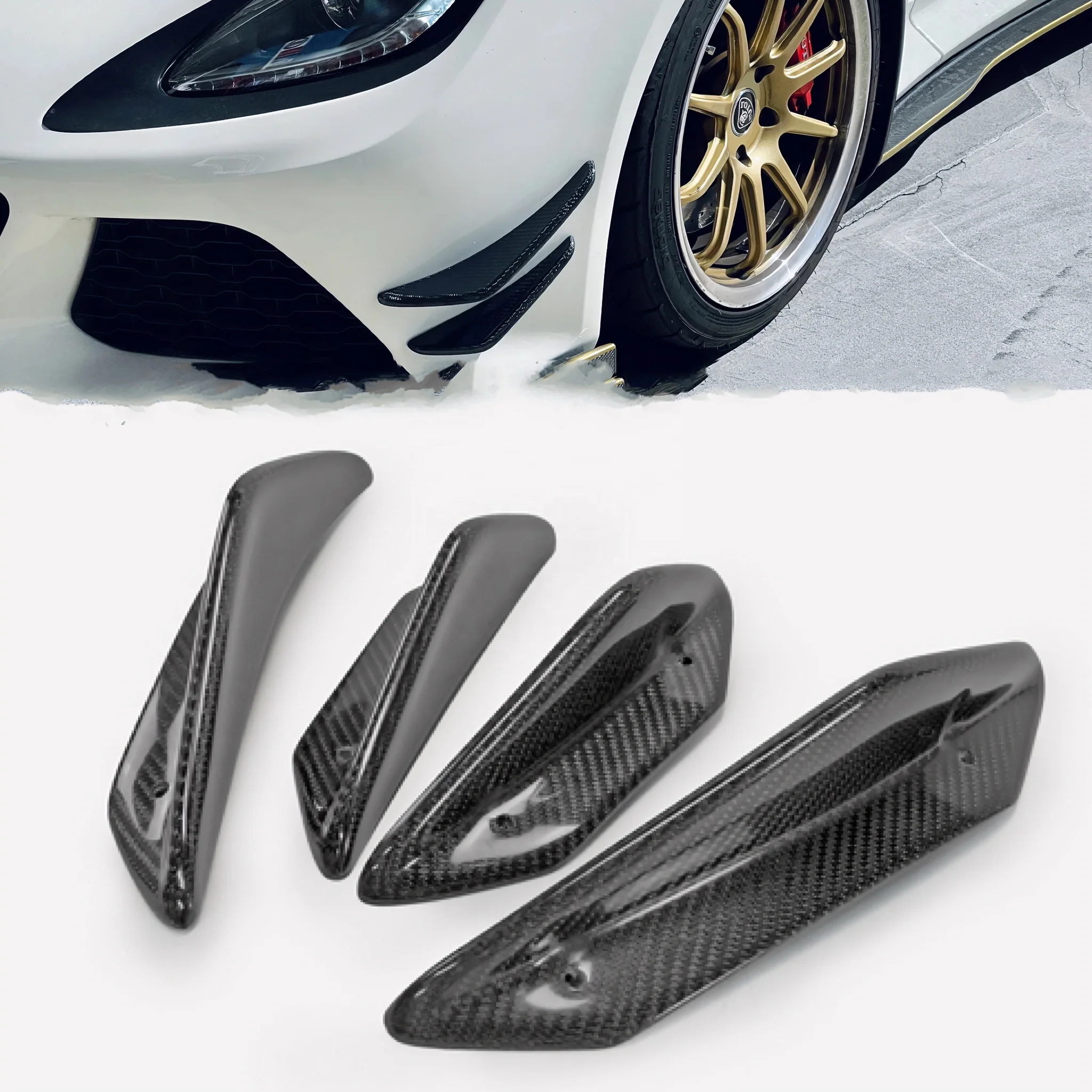 

Для Lotus Exige S2 S3 CUP передний бампер Canard Exige карбоновый бампер Canard Lotus Carbon Aero Kit