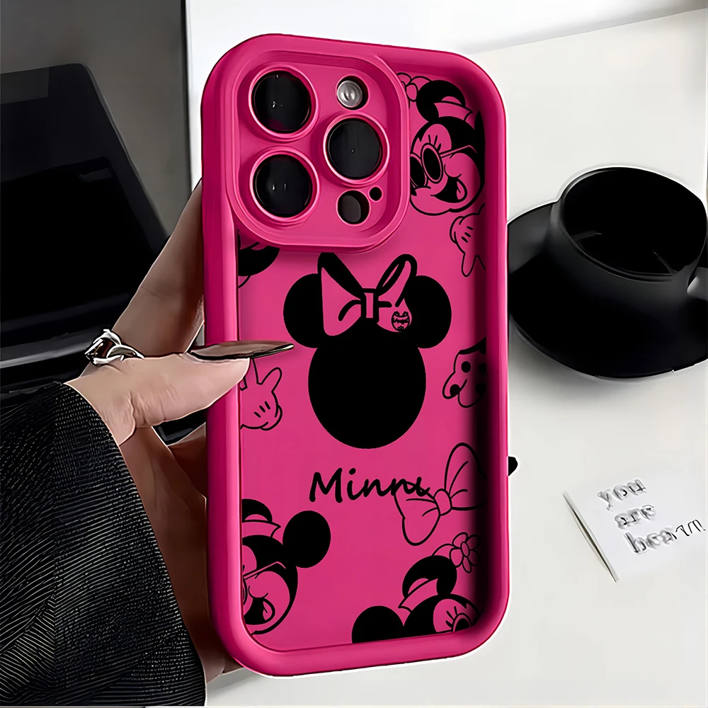 Sweet Pink Minnies Mickeys Phone Case for Huawei P20 P30 P40 P50 Mate 20 30 40 Pro Nova 7 9 10 SE Soft TPU Cover With Hand Strap