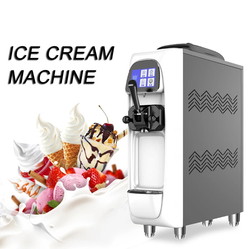 

Luxury Business Ice Cream Machine 1100W Single Flavor Small Ice Cream Freeze Machine Vending Machine