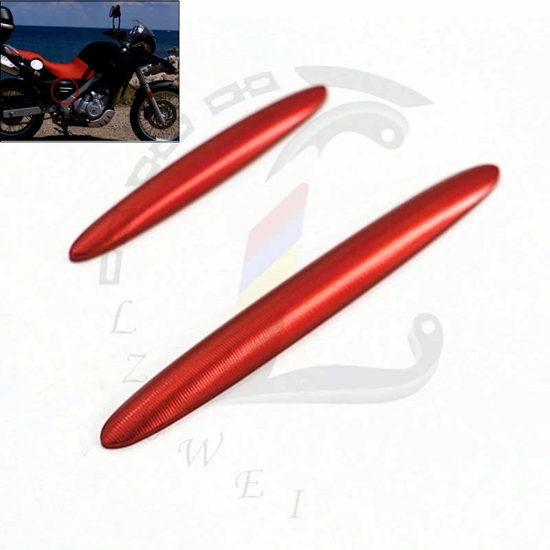 Red CNC Aluminum Motorcycle Tank Scuff Trim Strip Side Guard Decoration for BMW F650GS Dakar F-650GS F650 GS