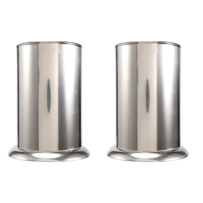 AT63-2X Stainless Steel Straw Holder, Counter-Top Straw Dispenser, Cutlery Organizer, Spoons Forks Chopsticks Storage