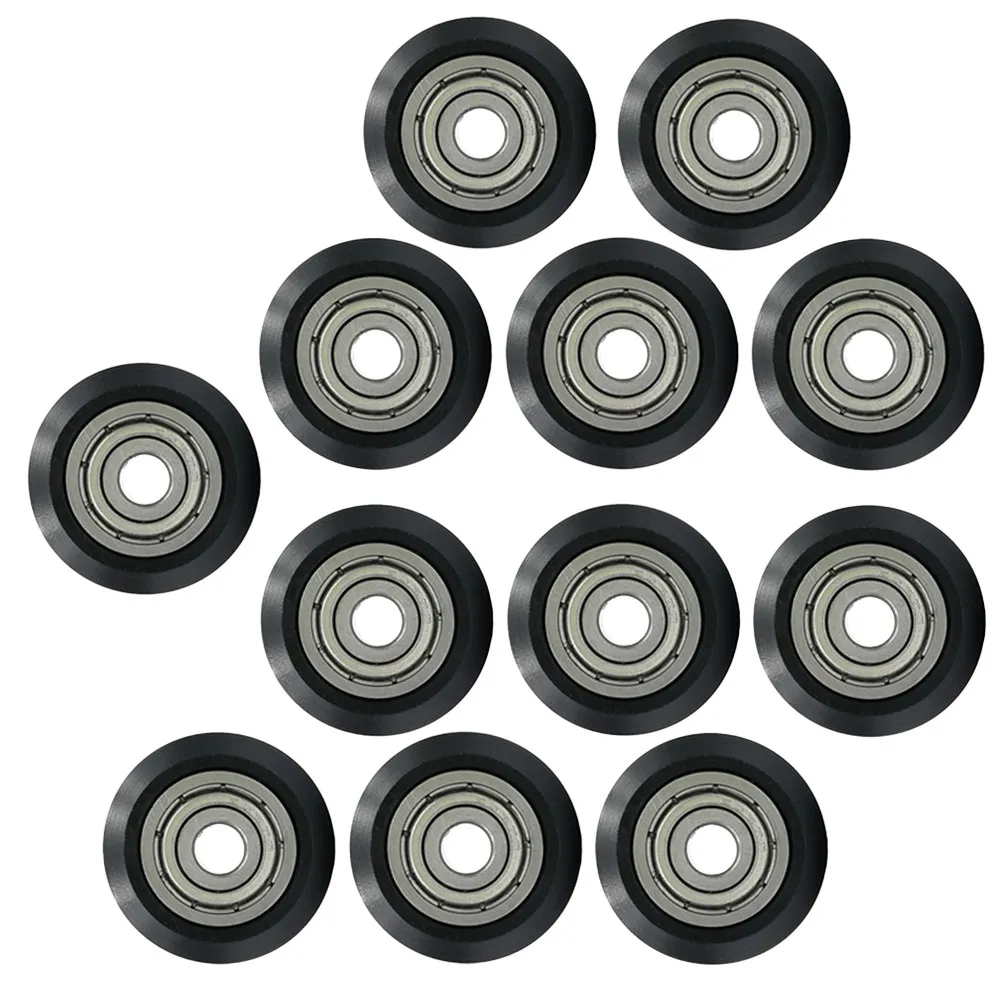 

12Pcs Premium Plastic 3D Printer Wheel 5Mm Inner Hole Round Bearing Pulley Easy Install Removal Sturdy Passive Roller for DIY 3D
