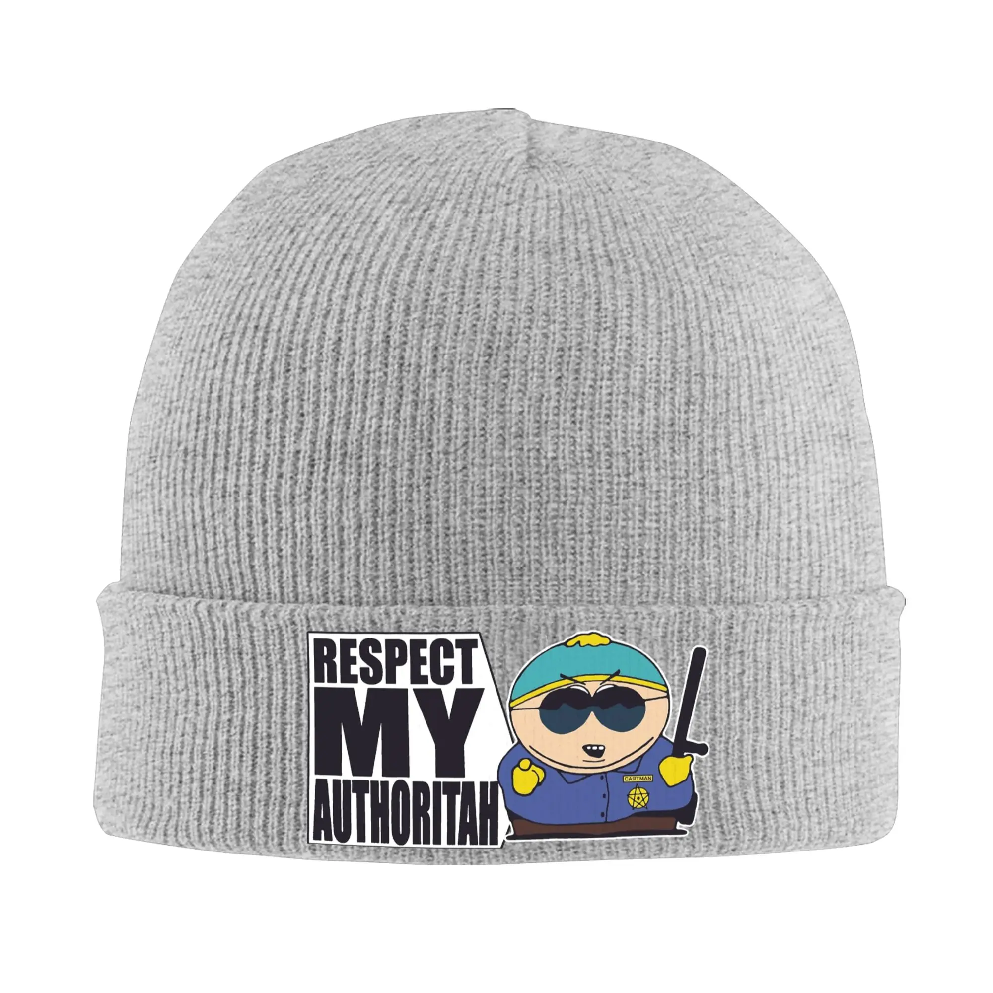 Respect My Authoritah Souths Parks Knitted Hat Beanie Autumn Winter Hat Warm Unisex Casual  Cap for Men Women Gifts