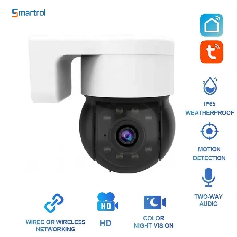 

Smartrol C48 Outdoor IP Camera HD WIFI Camera Two Way Audio Auto Tracking Night Vision PTZ Security Cameras Support Tuya App